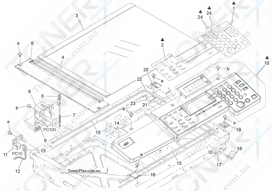 Каталог запчастей для Konica-Minolta bizhub 162R - CONTROL PANEL