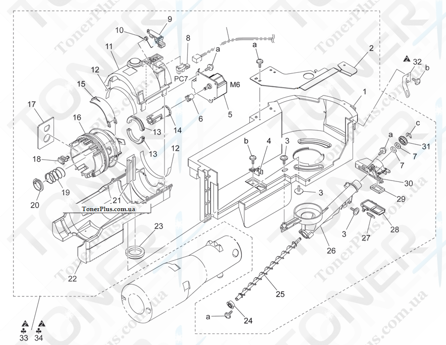Каталог запчастей для Konica-Minolta bizhub 7521 - HOPPER SECTION