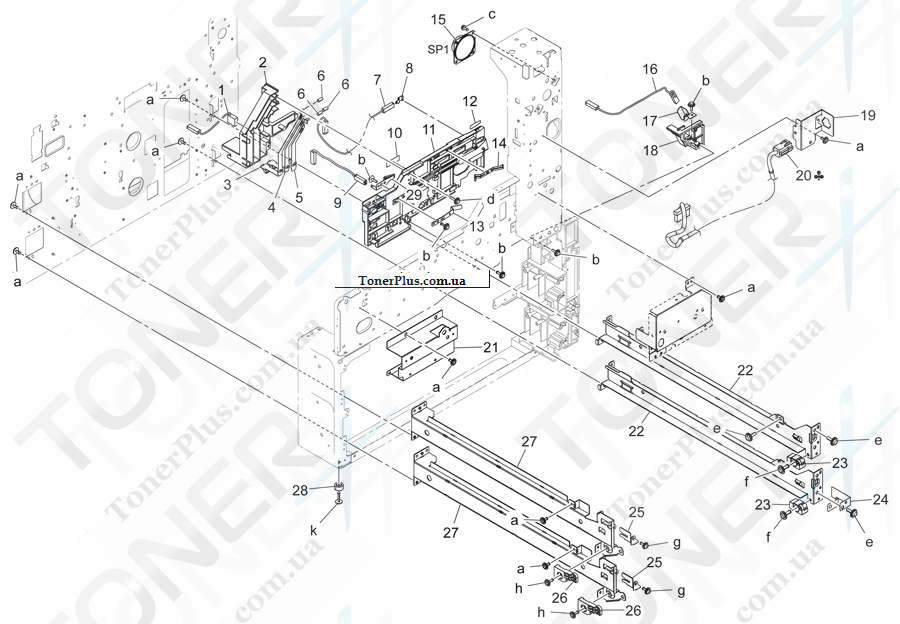 Каталог запчастей для Konica-Minolta bizhub 283 - IU, CASSETTE RAIL SECTION