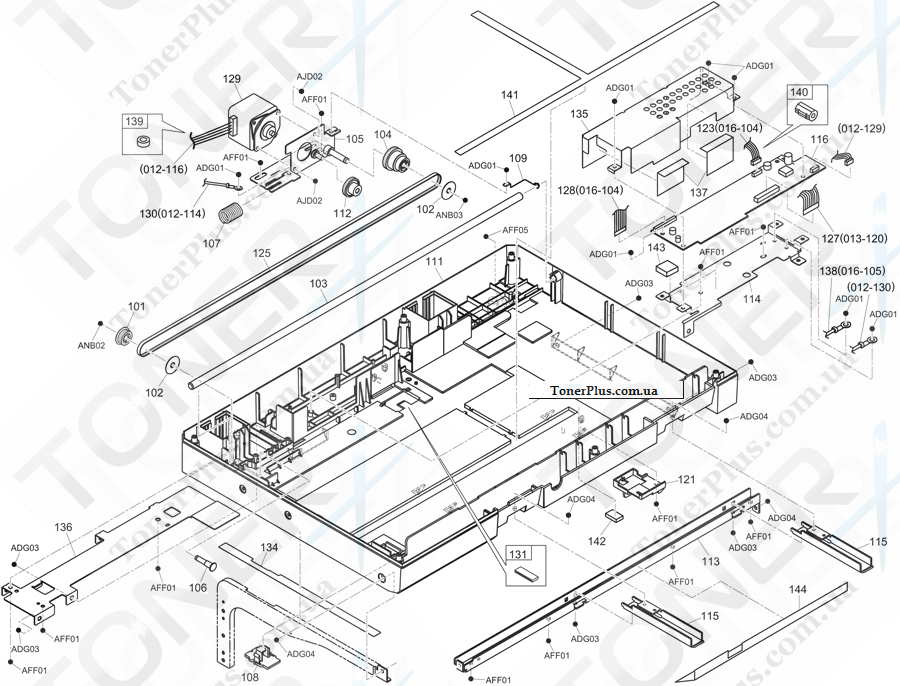Каталог запчастей для Konica-Minolta bizhub 240f - DC4-012