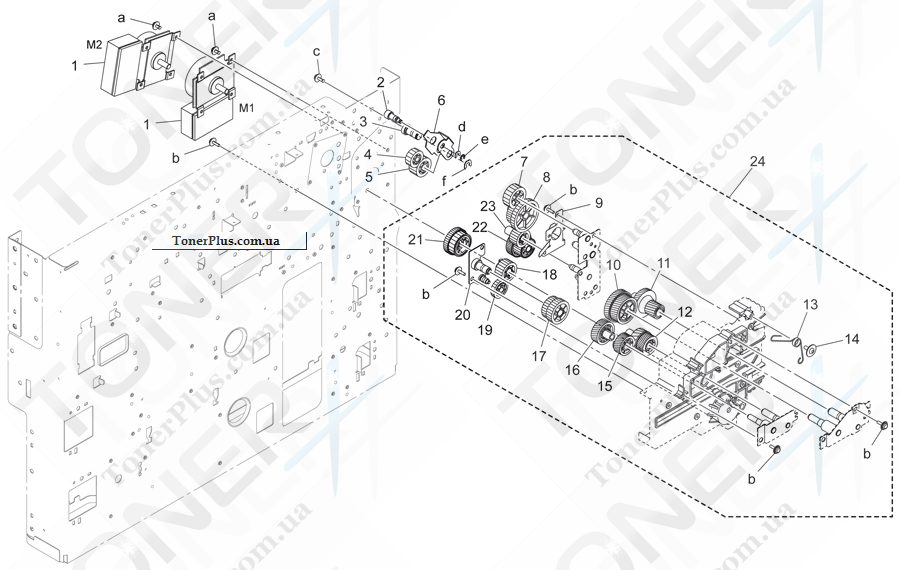 Каталог запчастей для Konica-Minolta bizhub 42 - MAIN DRIVE SECTION