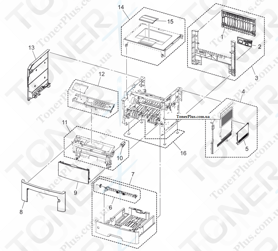 Каталог запчастей для Konica-Minolta bizhub 4000P - EXTERNAL PARTS, CASSETTE SECTION