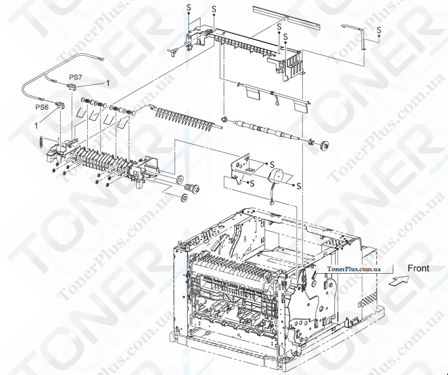 Каталог запчастей для Konica-Minolta bizhub 40P - PAPER EXIT SECTION