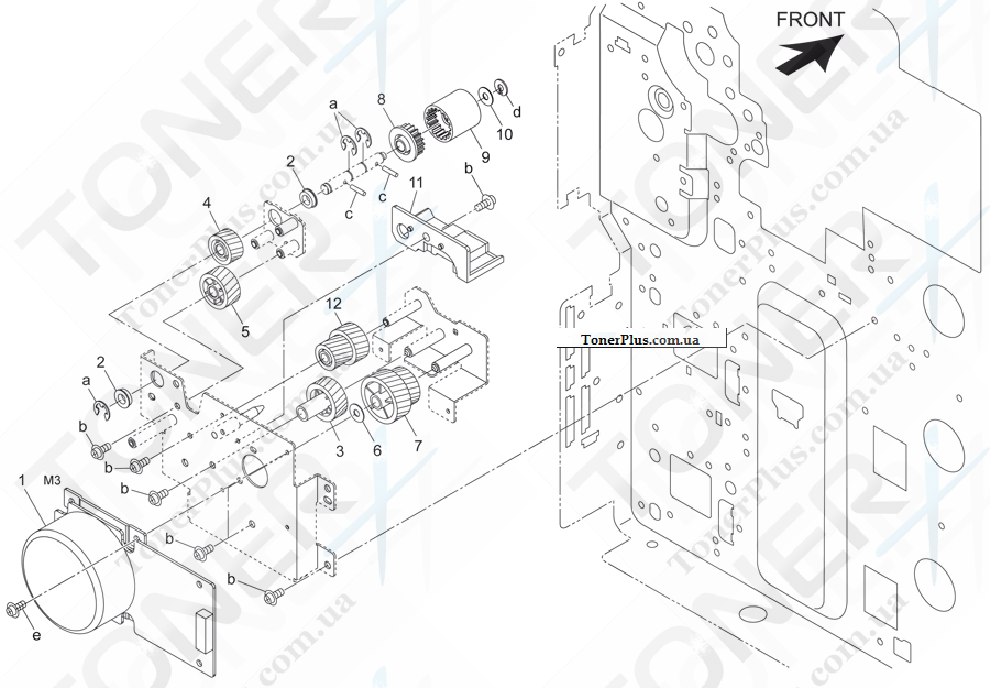 Каталог запчастей для Konica-Minolta bizhub 500 - DRIVING UNIT 3