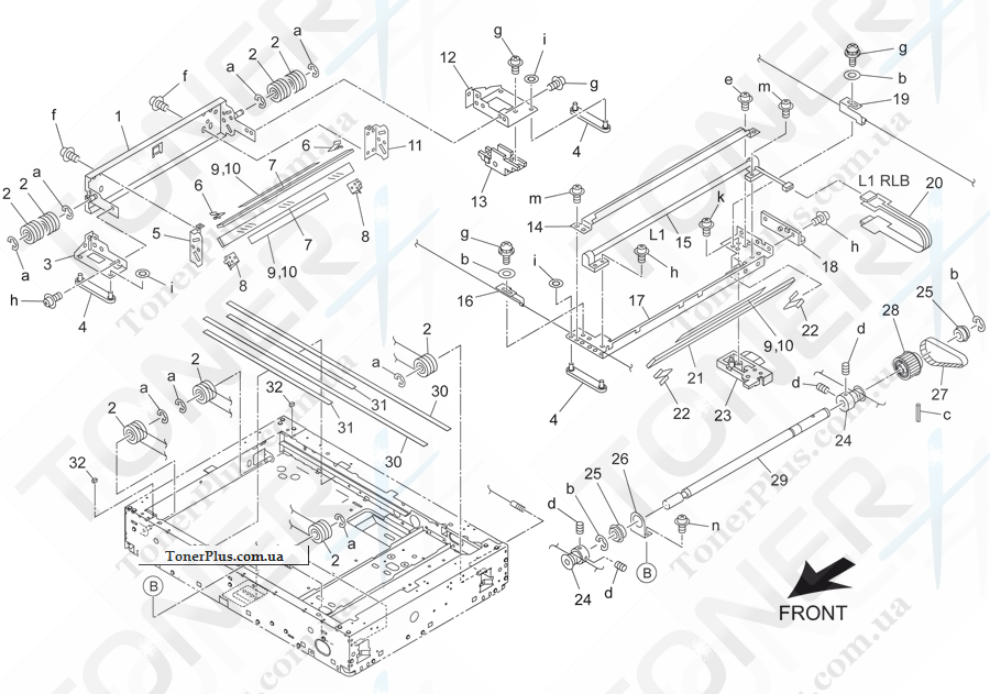 Каталог запчастей для Konica-Minolta bizhub 421 - OPTICS UNIT 3