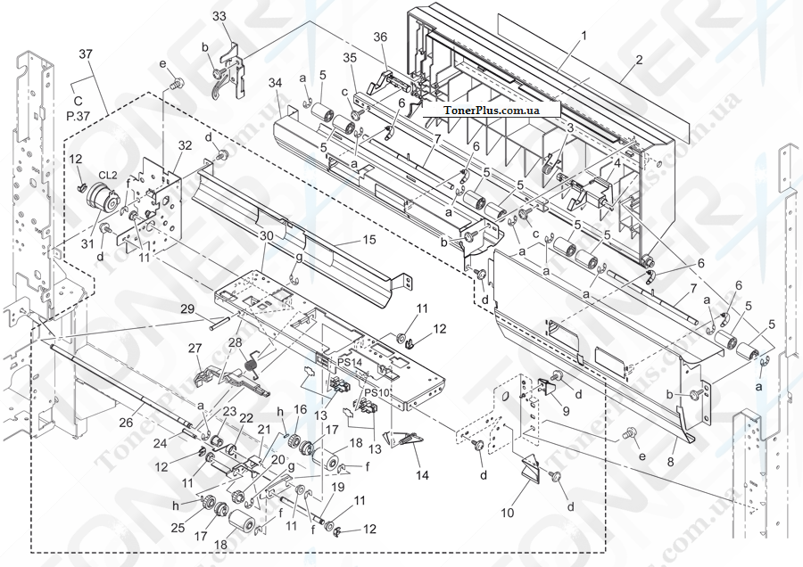 Каталог запчастей для Konica-Minolta bizhub 502 - 2ND PAPER FEED