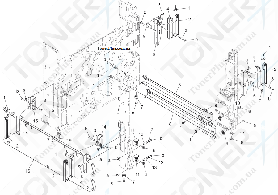 Каталог запчастей для Konica-Minolta bizhub 554e - CASSETTE RAIL SECTION