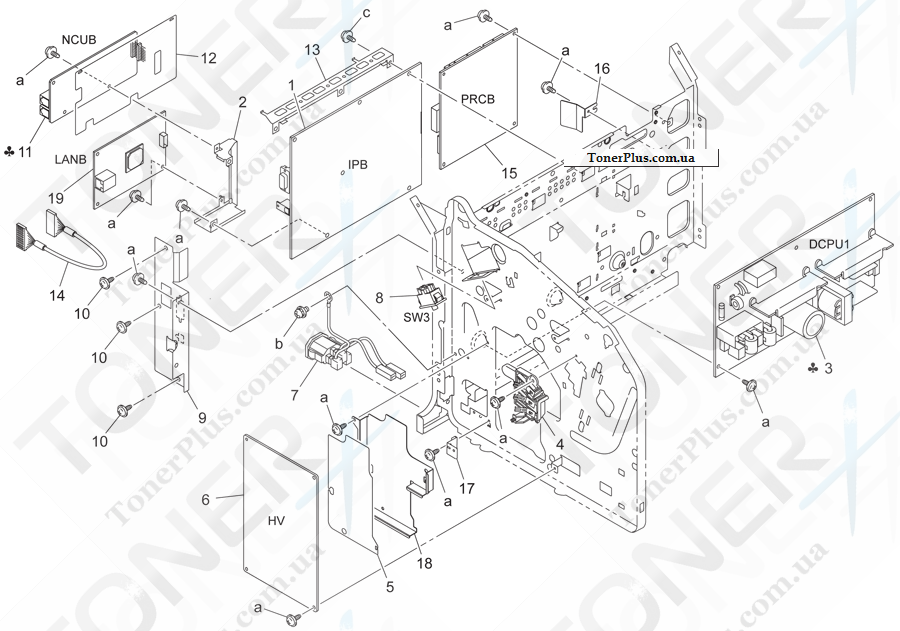 Каталог запчастей для Konica-Minolta bizhub C10 - ELECTRICAL COMPONENTS
