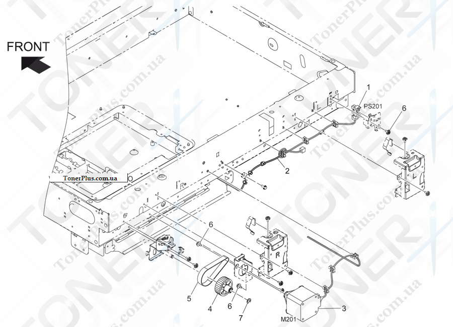 Каталог запчастей для Konica-Minolta bizhub C200R - IR DRIVE SECTION