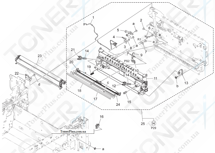 Каталог запчастей для Konica-Minolta bizhub C284e - VERTICAL TRANSPORT SECTION