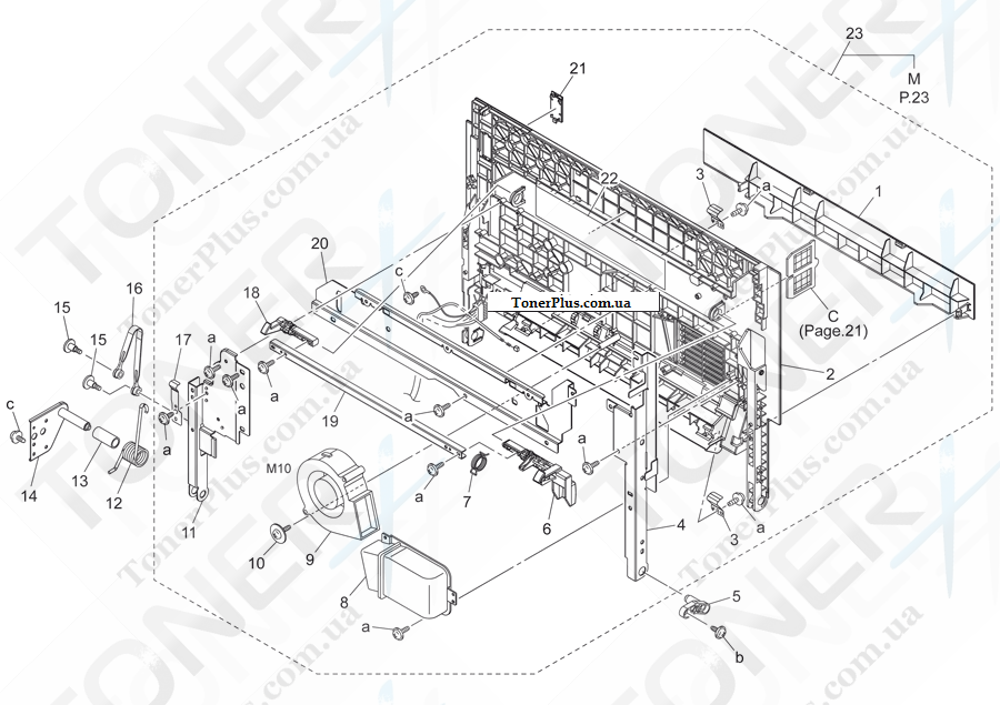 Каталог запчастей для Konica-Minolta bizhub C250 - RIGHT DOOR SECTION