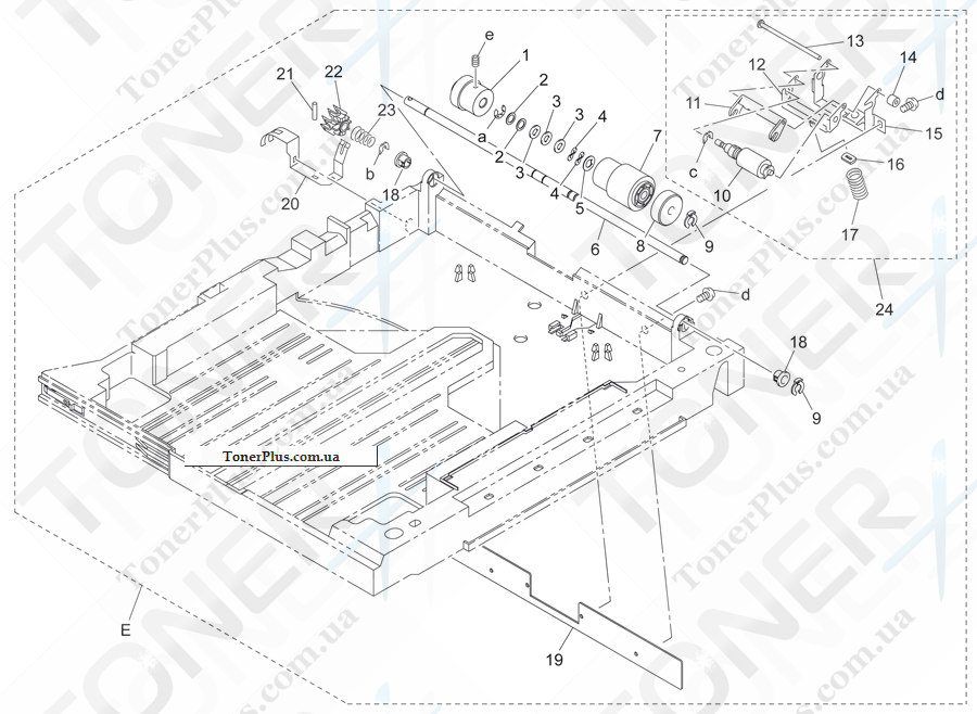 Каталог запчастей для Konica-Minolta bizhub C250 - MPT CASSETTE PAPER TAKE-UP SECTION