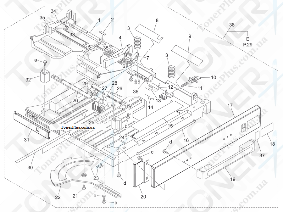 Каталог запчастей для Konica-Minolta bizhub C252P - MPT CASSETTE TRAY SECTION