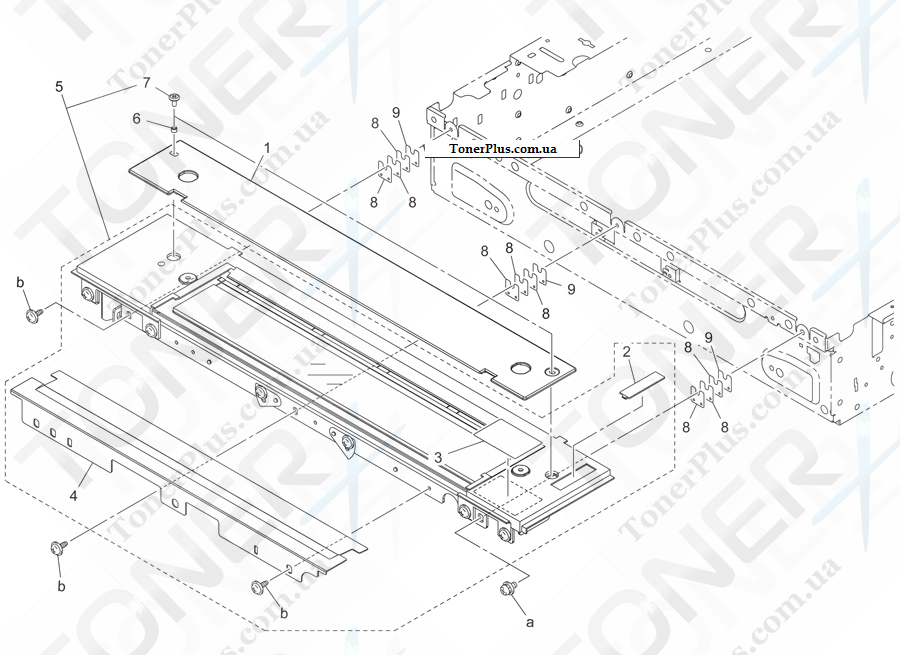 Каталог запчастей для Konica-Minolta bizhub C300 - GLASS MOVEMENT SECTION