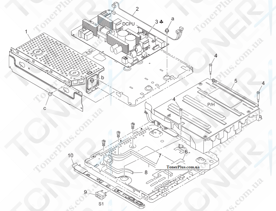 Каталог запчастей для Konica-Minolta bizhub C30P - P-H FRAME SECTION