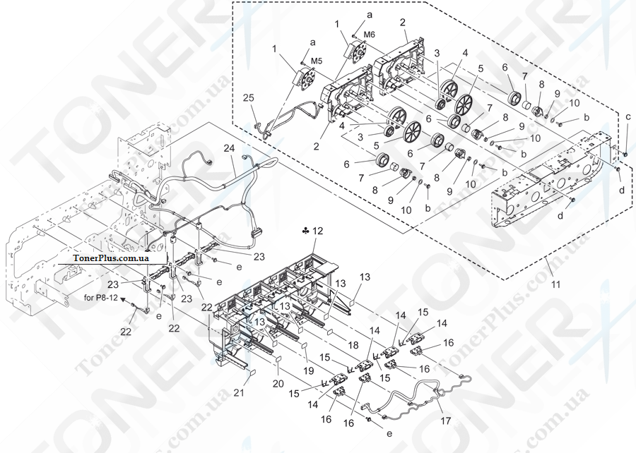 Каталог запчастей для Konica-Minolta bizhub C3850 - TONER BOTTLE DRIVE SECTION