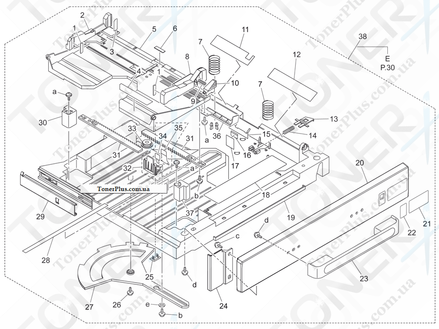Каталог запчастей для Konica-Minolta bizhub C352P - MPT CASSETTE TRAY SECTION