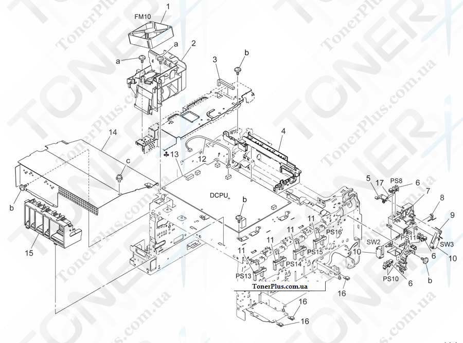 Каталог запчастей для Konica-Minolta bizhub C35P - POWER SUPPLY SECTION