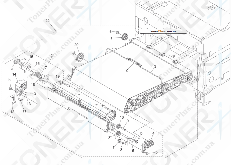 Каталог запчастей для Konica-Minolta bizhub C450 - TRANSFER BELT UNIT