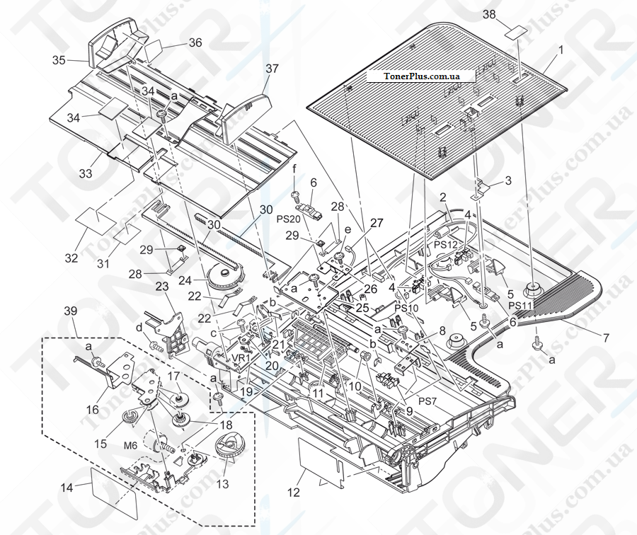 Каталог запчастей для Konica-Minolta bizhub C452 - ADF PAPER FEED TRAY