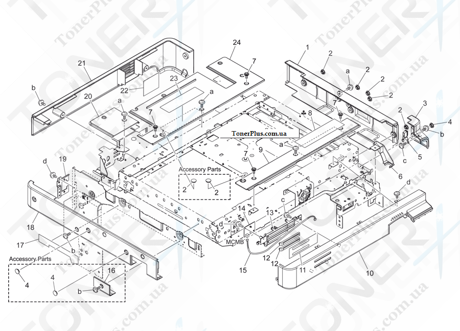 Каталог запчастей для Konica-Minolta bizhub C452 - IR COVER