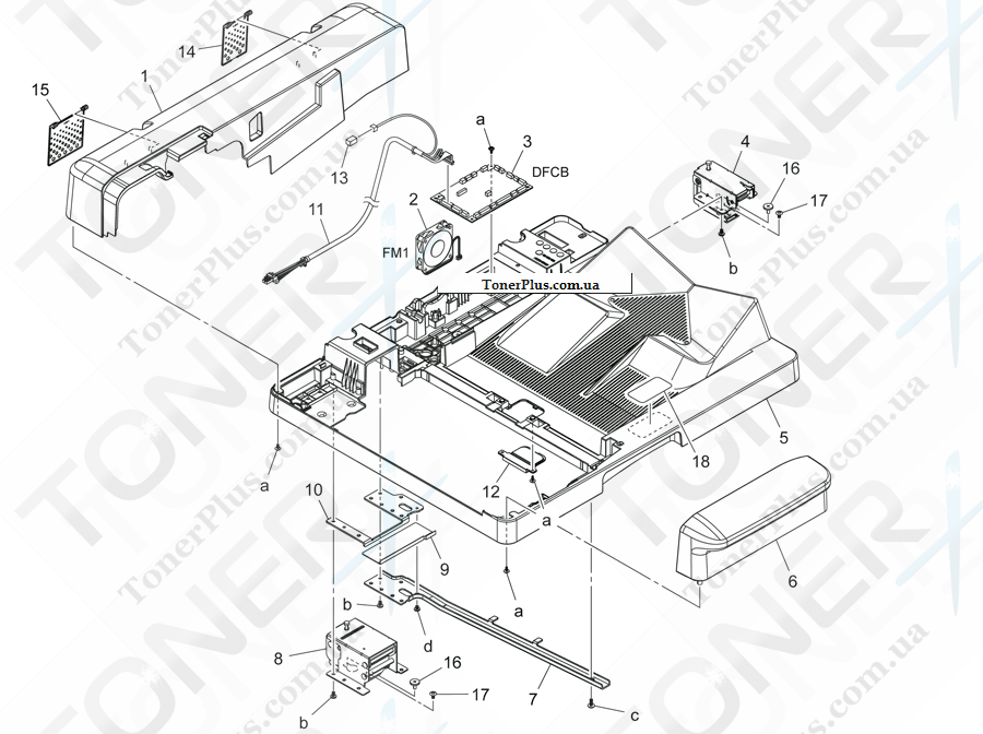 Каталог запчастей для Konica-Minolta bizhub C454e - EXTERNAL PARTS