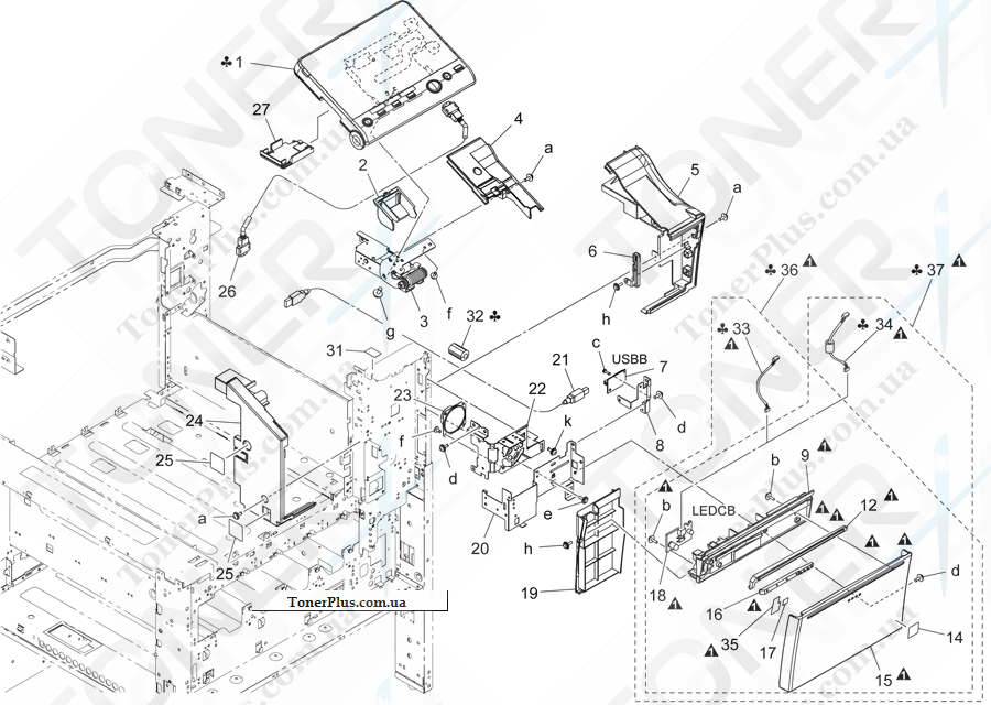 Каталог запчастей для Konica-Minolta bizhub C454e - OPERATION PANEL SECTION