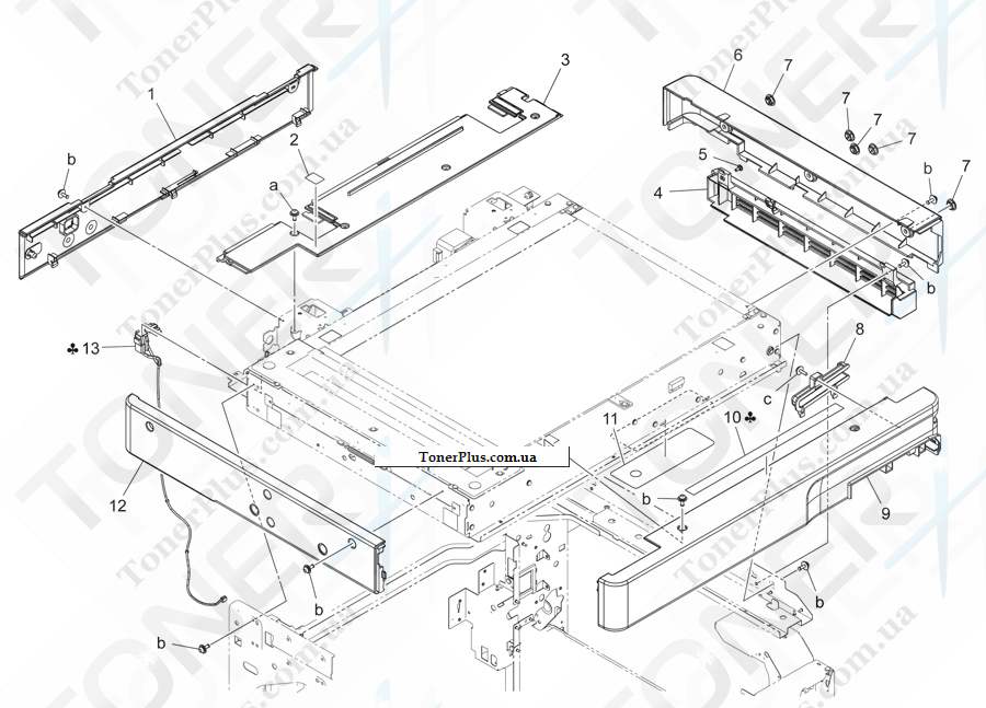 Каталог запчастей для Konica-Minolta bizhub C454e - IR COVER SECTION