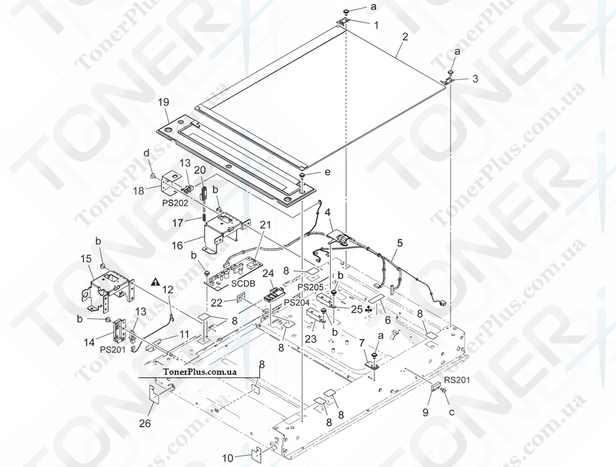 Каталог запчастей для Konica-Minolta bizhub C454e - SCANNER SECTION