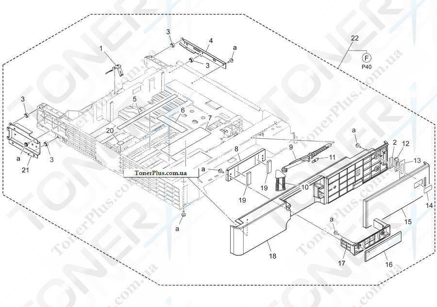 Каталог запчастей для Konica-Minolta bizhub C454e - 1ST CASSETTE SECTION