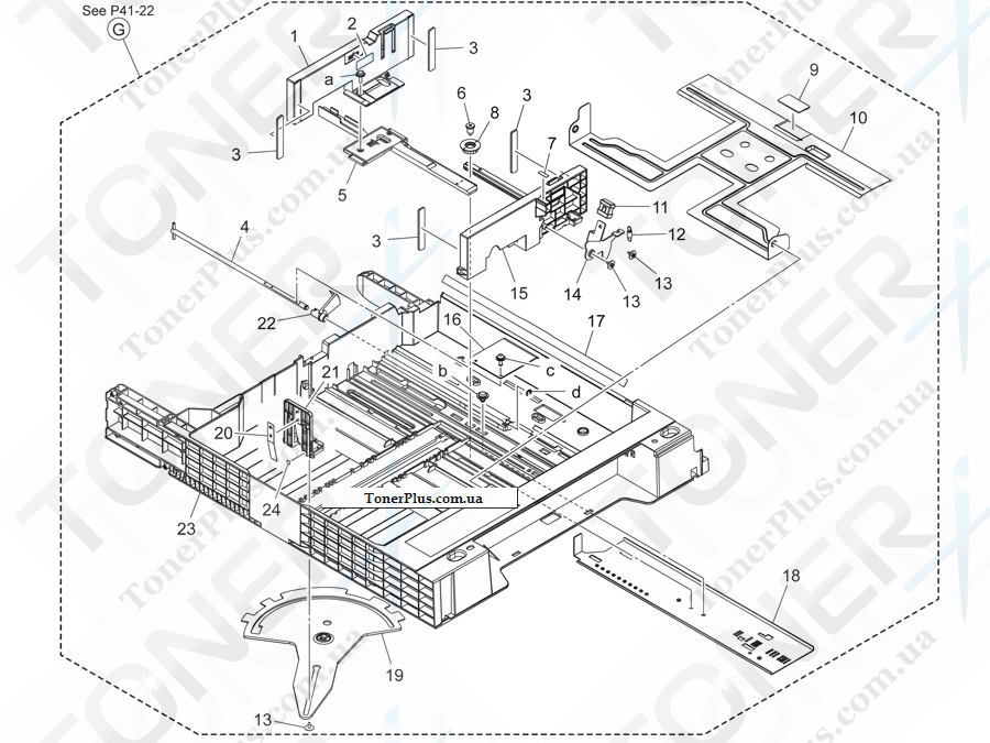 Каталог запчастей для Konica-Minolta bizhub C454e - 2ND CASSETTE SECTION 2
