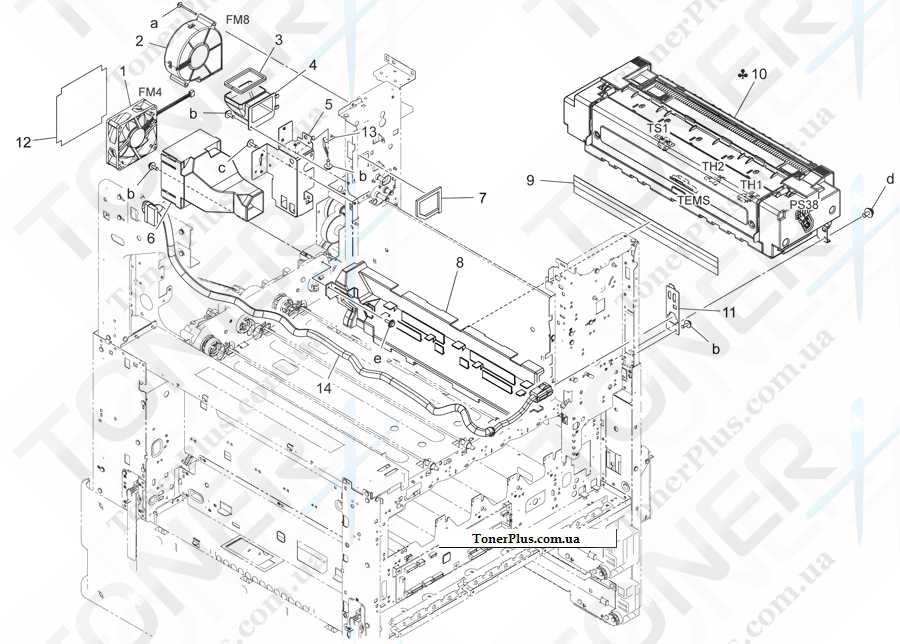 Каталог запчастей для Konica-Minolta bizhub C454e - FUSING SECTION