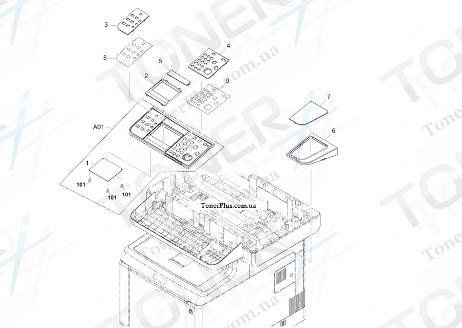 Каталог запчастей для Kyocera-Mita TASKalfa 265ci - Operation Section