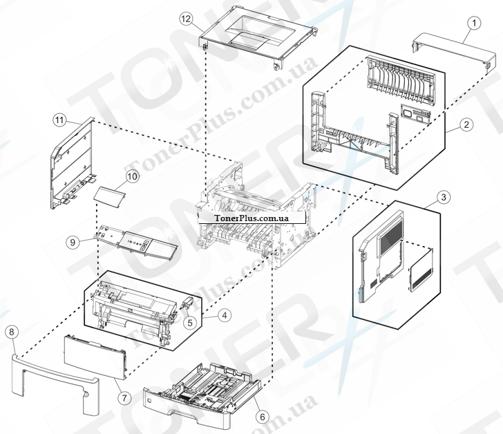 Каталог запчастей для Lexmark MS310dn - Covers