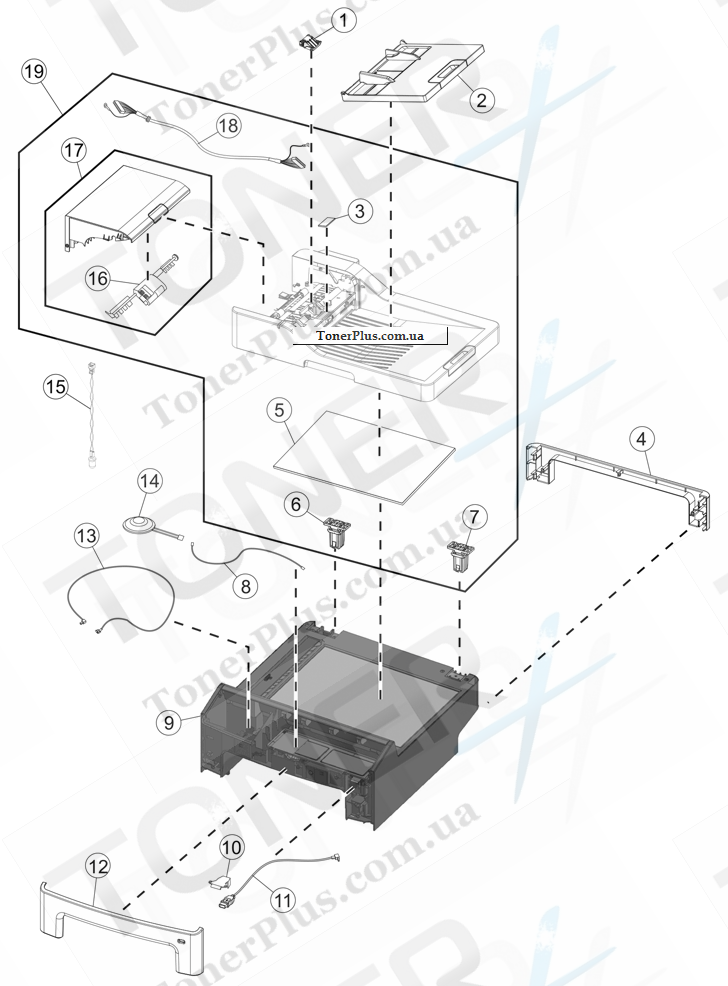 Каталог запчастей для Lexmark MX310dn - Imaging