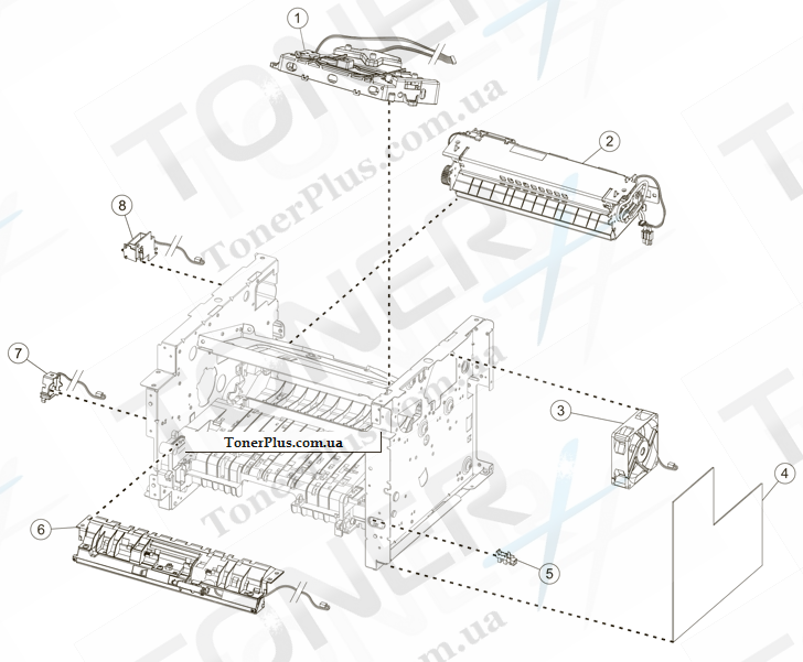 Каталог запчастей для Lexmark MX611dhe - Electronics 1