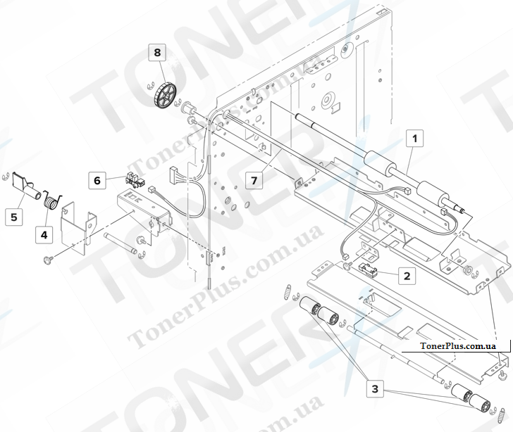 Каталог запчастей для Lexmark MX912dxe - 3000 sheet tray Paper transport