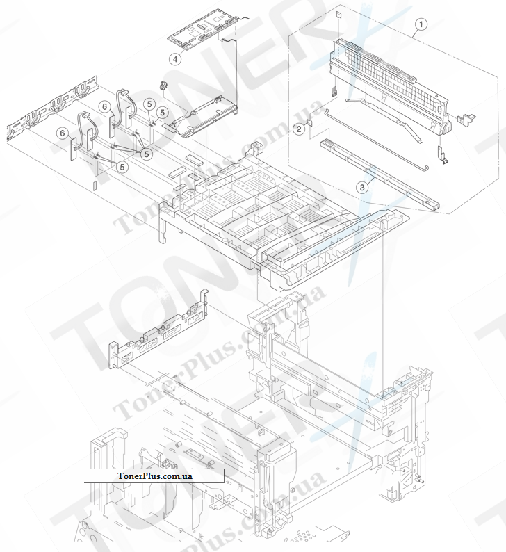 Каталог запчастей для Lexmark X925 - Upper assembly