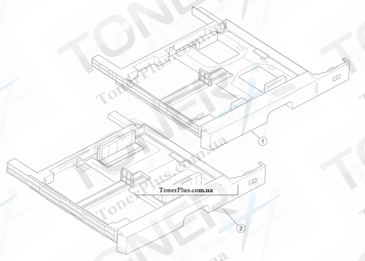 Каталог запчастей для Lexmark X925 - Paper trays
