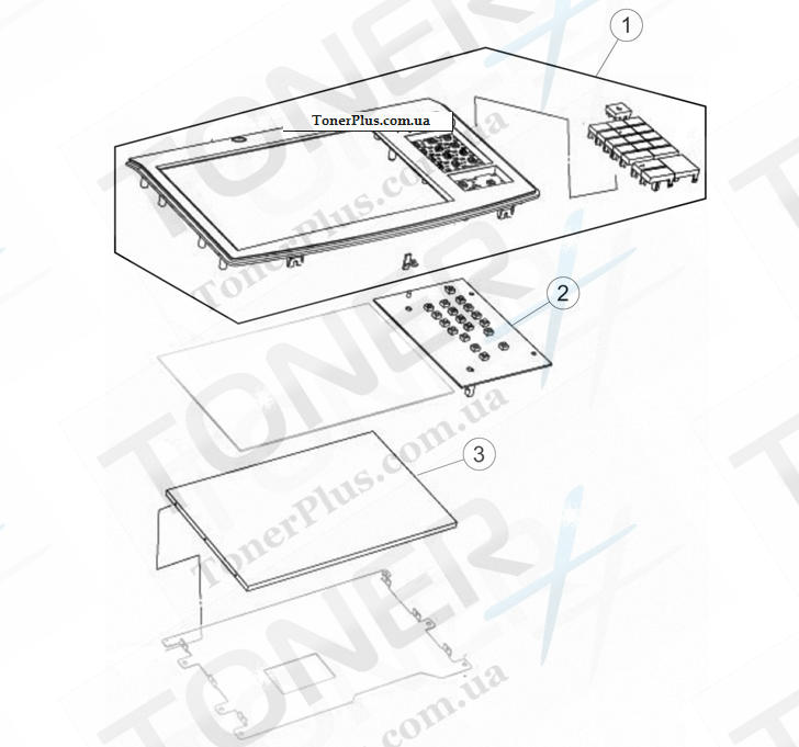 Каталог запчастей для Lexmark X954dhe - Operator panel (MFP)