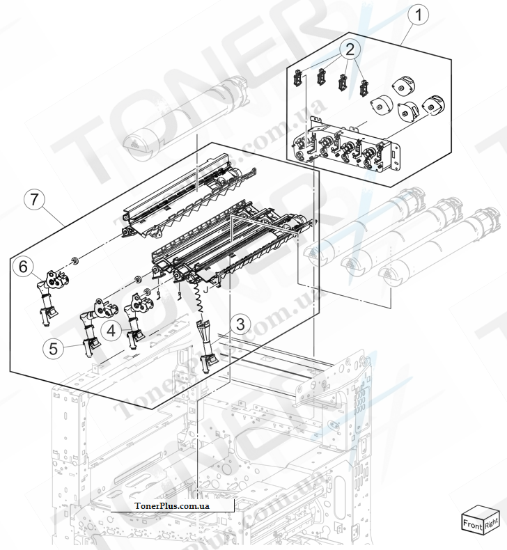 Каталог запчастей для Lexmark X954dhe - Developer 1