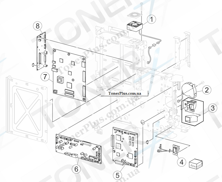 Каталог запчастей для Lexmark X954dhe - Electrical 1