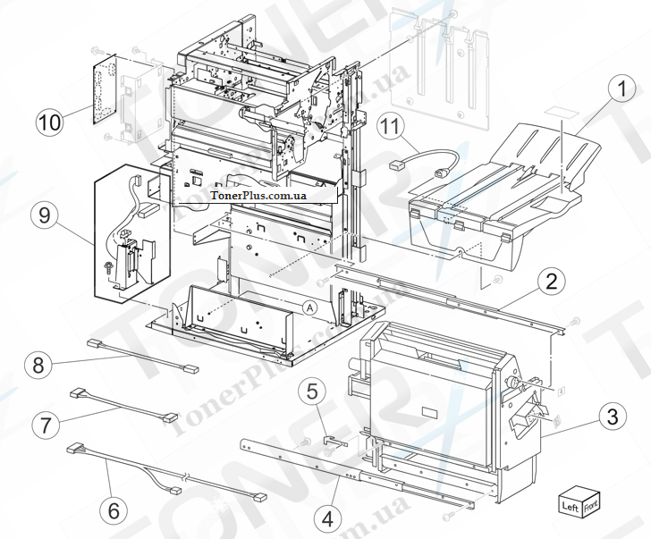 Каталог запчастей для Lexmark X954dhe - Booklet maker 2