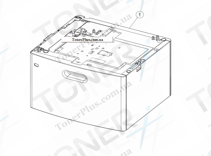Каталог запчастей для Lexmark X792dtfe - Optional 2000-sheet high-capacity feeder (complete)