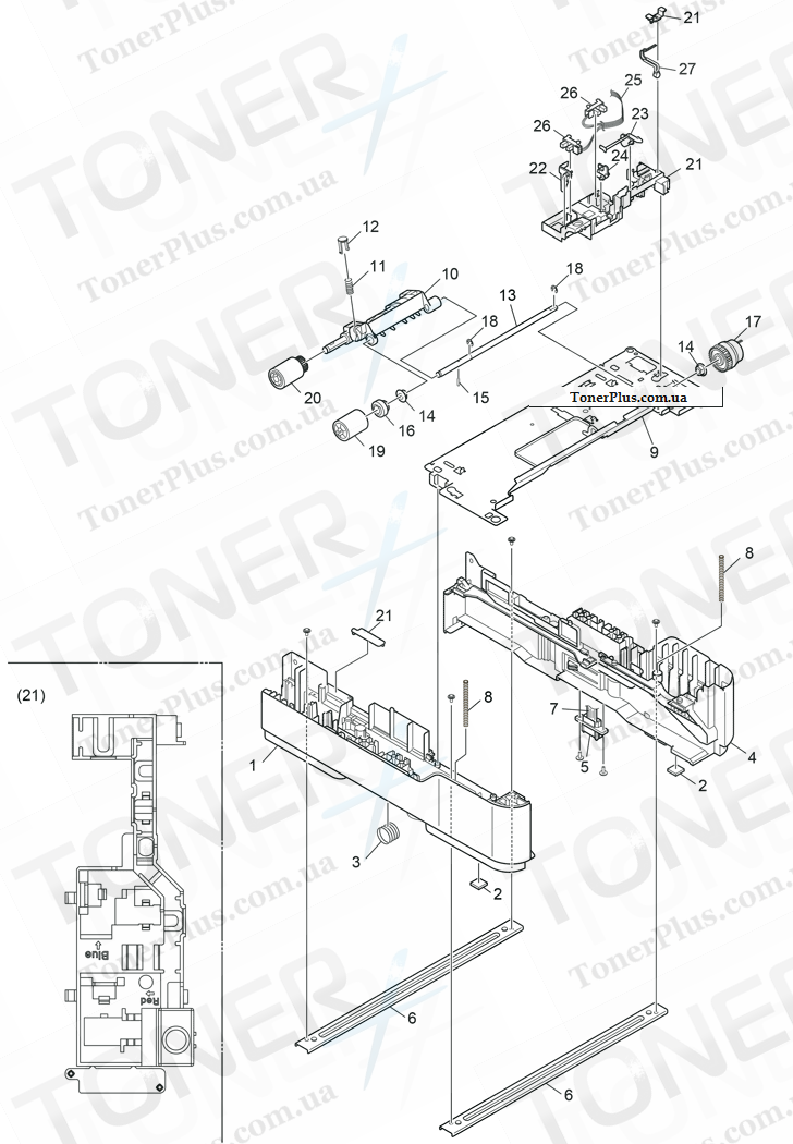 Каталог запчастей для OKI B410dn - Base Assy