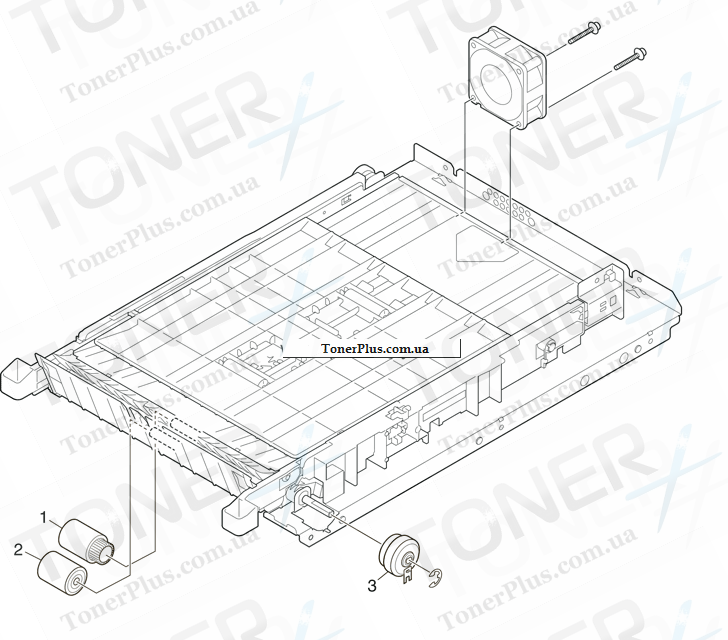Каталог запчастей для OKI B731dn - Plate-Assy-Base