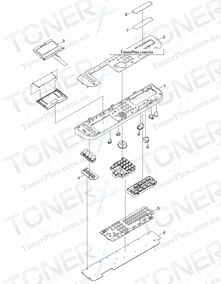 Каталог запчастей для OKI CX2731MFP - Frame-Assy-OP(MC361)