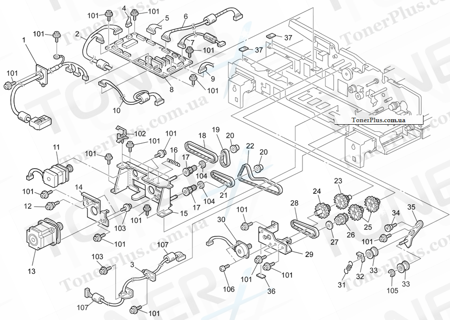 Каталог запчастей для Ricoh Aficio MP5500SP - DF DRIVE/ELECTRICAL 2