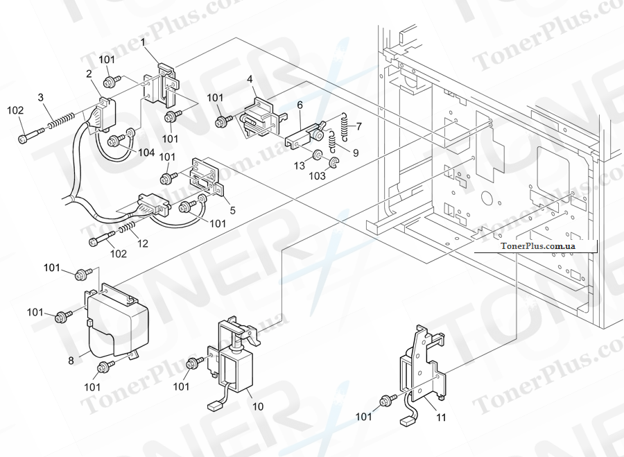 Каталог запчастей для Ricoh Aficio MPC7500SP - Drive Section 6
