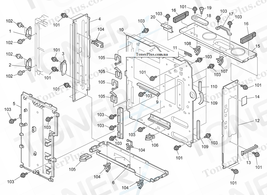 Каталог запчастей для Ricoh Aficio MPC7500SP - Electrical Section 8